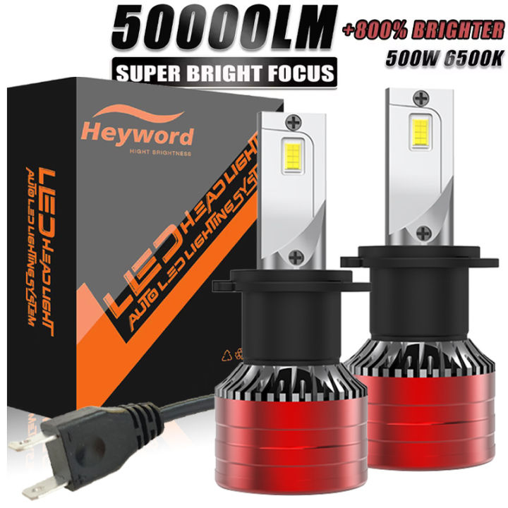150W 50000LM LED Headlight Bulb Kit – 6000K Cool White – H1/H4/H7/H11/9003/9005/9006 – IP67, 2 Bulbs