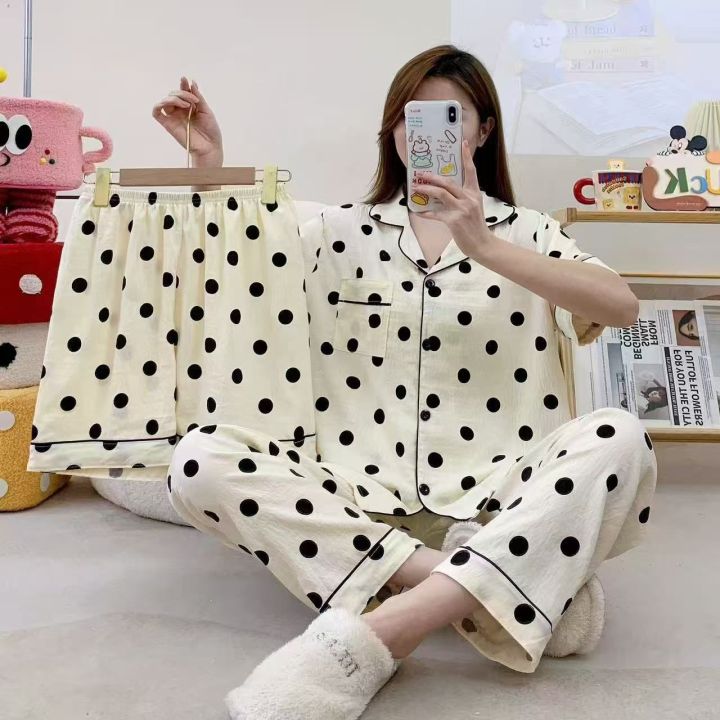 Printed%20Sanrio%20Hello%20Kitty%20Summer%20Cute%203%20Pcs%20Pajamas%20Set%20For%20Women%20-%20Image%205
