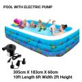 305cm INTIME 3 Layer Extra Large Rectangular Inflatable Family Swimming Pool Indoor Outdoor. 