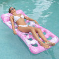 Inflatable Floating Bed Pool Floating Lounger with Headrest Inflatable Water Hammock Recliner Swimming Pool Party Air Mattress. 