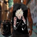 Dragon Ball Z Men's Vest Tank Top Vegeta Summer Japanese Anime Spring and Autumn Sports Fitness Running Trendy Sleeveless Top. 