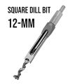 Square Hole Drill Bits Tool, Wood Hole Opener Hole Cutter, Woodworking Square Holes Saw, 10mm,12mm,16mm. 