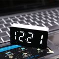 LED Electronic Watch Mirror Alarm Clock Home Furnishings Smart Small Tools Desk Digital Bedroom Decoration Table And Accessory. 