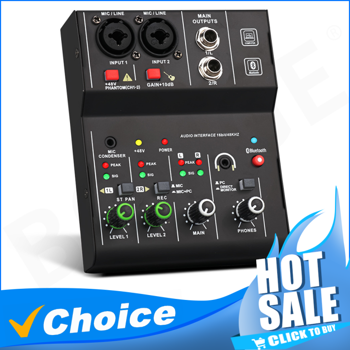 TEYUN Q12 Q12M Professional 2 Channels audio mixer interface sound card console mini USB Recording MIXER for DJ Studio Guitar