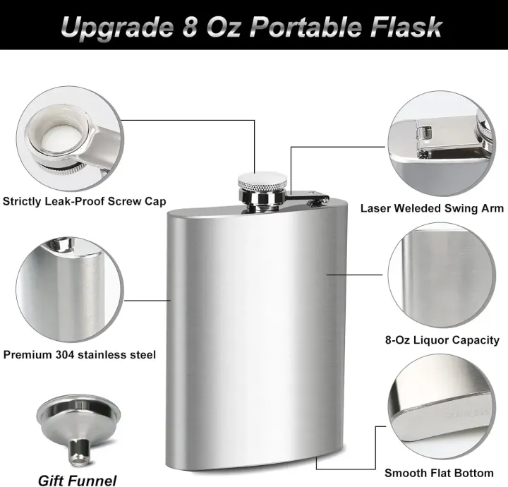 LMETJMA%204/7/10%20oz%20Stainless%20Steel%20Hip%20Flask%20with%20Funnel%20Pocket%20Hip%20Flask%20Alcohol%20Whiskey%20Hip%20Flask%20Screw%20Cap%20KC0139%20-%20Image%202