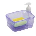 2 In 1 Manual Press Liquid Dish Wash Soap Pump Dispenser Sponge Caddy Holder For Kitchen. 