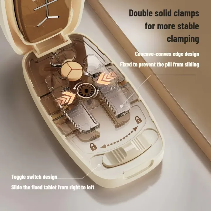 Multifunctional%20Pill%20Splitter%20with%20Storage%20Compartment%202/3/4%20Parts%20Dustproof%20Pill%20Divider%20Storage%20Box%20Divide%20Organizer%20Crusher%20-%20Image%204