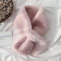 Korean Winter Faux Rabbit Fur Scarf Women Girls Scarf Soft Plush Scarves Solid Color Neck Collar Warmer Stuff Christma Gift.