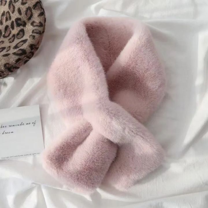 Korean%20Winter%20Faux%20Rabbit%20Fur%20Scarf%20Women%20Girls%20Scarf%20Soft%20Plush%20Scarves%20Solid%20Color%20Neck%20Collar%20Warmer%20Stuff%20Christma%20Gift%20-%20Image%204