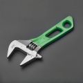 1pc 4.6-Inch Adjustable Wrench - Wide Jaw, Short Handle Mini Wrench with Laser-Engraved Markings and  Grip - Durable Metal. 