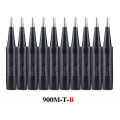 10PCS/Lot Lead-Free Black Soldering Iron Tips Set 900M-T Welding Head Solder Iron Bits for 936 937 BGA Soldering Rework Tools. 