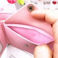 Cute Pink Anime Hello Kitty Small Short Wallet for Girls Women Kuromi Cinnamoroll Kawaii Coin Purse with Buttons Folding Wallets. 