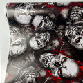 Skull Sticker Graffiti PVC Vinyl Wrap Film With Air Release Self Adhesive DIY Car Motorcycle Furniture Decoration Sticker.
