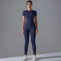 Yoga Set Women Workout Set Sportswear Gym Clothing Fitness Shorts Sleeve Crop Top High Waist Leggings Sports Suits. 