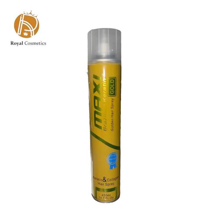 MAXI%20Brazilian%20Keratin%20Golden%20Hair%20Spray%20420ML%20-%20Image%202
