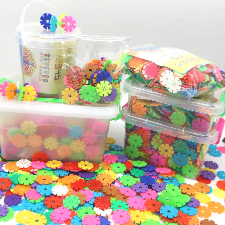 60/100/200pcs%20Early%20Education%20Insert%20Bag%20Snowflake%20Buliding%20Block%20Set%20Baby%20Puzzle%20Plastic%20Assembling%20Buliding%20Blocks%20Toys%20DDJ%20-%20Image%203
