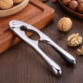 Top Choice Nutcracker Walnut Cracker Heavy Duty Shell Cracker Seafood Pecan Walnut Opener Tool with Non-Slip Handle, Silver, Standard. 