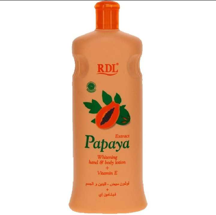 RDL Papaya Extract Whitening Hand & Body Lotion + Vitamin E (600ml)