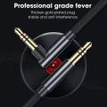 3.5mm Jack Audio Cable 90 Degree Elbow Male to Straight Male Speaker Aux Wire For Samsung Xiaomi MP3/4 Video Adapter Cord. 