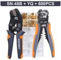 WOZOBUY SN-48B Pin Crimping Tools 2.8/4.8/6.3mm 22-13AWG Crimper 0.5-2.5 mm² for Car Terminals Sets Wire Electrical Hand Tools. 
