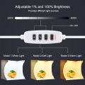 23cm Ring LED Panel Folding Portable Light Photo Lighting Mini Studio Shooting Tent Box Kit with 6 Colors Backdrops Photo Box. 