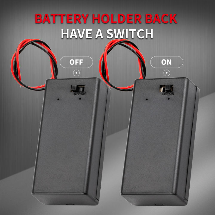 3PCS%209V%20Battery%20Holder%209%20Volt%20Battery%20Holder%20with%20ON/Off%20Switch%20Cover%20Lead%20Wires%209V%20Battery%20Box%209%20Volt%20Battery%20Case%20Connector%20-%20Image%205