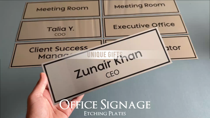 Personalized Office Name Plates Stainless Steel, indoor & outdoor ...