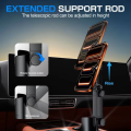2-in-1 Car Cup Holder Phone Mount Dual Magnetic Adjustable Long Arm Universal Drink Stand for Cell Phones.