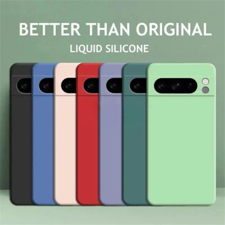 Luxury Liquid Silicone Soft Solid Color For Google Pixel 9 9A Shockproof Cases For Google Pixel 6 7 6A 7A Pixel 8 Pro 7A 7 Cover