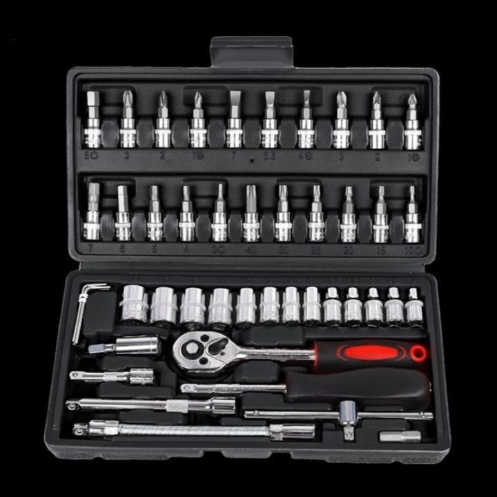 1%20Set%20of%2046-Piece%20Car%20Repair%20Tool%20Set,%20Ratchet%20Wrench%20Tool%20Box,%20Car%20Maintenance%20Socket%20Repair%20Kit,%20Hardware%20Kit,%20Multifunctional%20Car%20Repair%20Tool%20Kit%20-%20Image%202