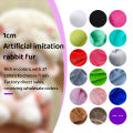 Size 50x50cm Imitate Rabbit Fur Plush Fabric Thickened Polyester Artificial Wool Doll Cotton Doll Material Decorative Padding.