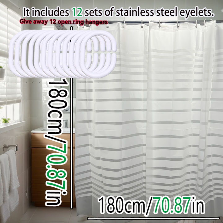 Simple%20white%20striped%20semi-transparent%20shower%20curtain,%20dry-wet%20separated%20partition%20curtain,%20private%20bathroom%20shower%20curtain%20-%20Image%206