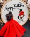 handmade customized birthday embroidery canvas. 