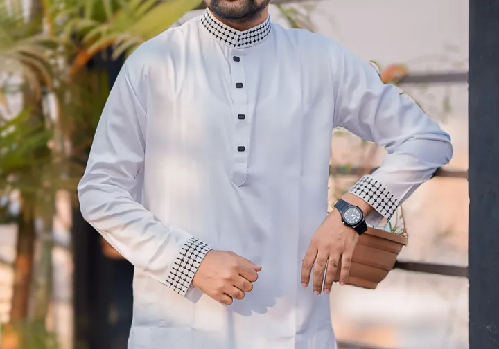 White%20Panjabi%20with%20Ambodari%20Contrast.%20Soft%20Cotton,%20Panjabi%20for%20men%20Brand%20new%20design.%20Stylish%20and%20trendy%20Item%20-%20Image%202
