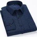 Plus Large Size 9XL 8XL 7XL Mens Casual Business Long Sleeved Shirt Classic Plaid Striped Male Social Dress Oversized Shirts. 