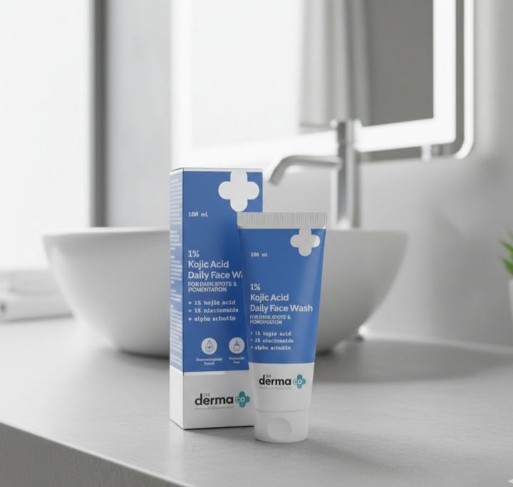 The Derma Co 1% Kojic Acid Daily Face Wash (100ml) 💧 | For Dark Spots ...
