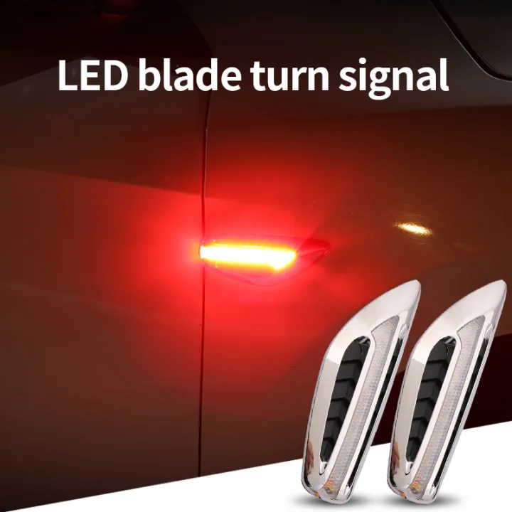 Automotive leaf panel side lights, LED flow daytime running lights ...