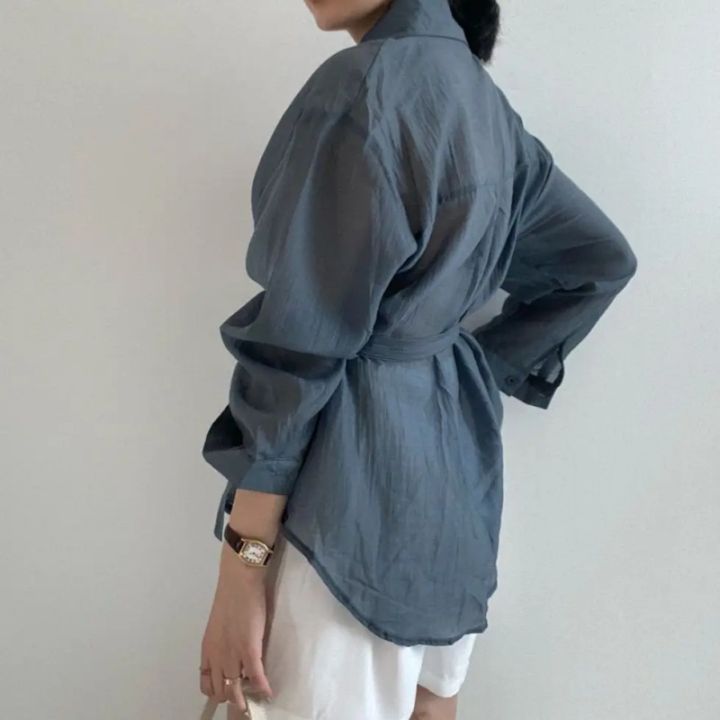 2025%20Vintage%20Fashion%20Long%20Sleeve%20Women%20Shirt%20Office%20Lady%20Elegant%20Chic%20Solid%20Button%20Blouses%20Casual%20Clothing%20-%20Image%202