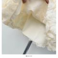 Rose Tulle Skirt Women Teen-girl High Waist A-Line Flower Mesh Rosette Mini Skirt Korean Ladies Elegant Outfit. 