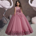 Teen Long Flower Bridesmaid Dresses For Girls Children Wedding Prom Gown Girl Party Dress Elegant Kids Communion Evening Clothes. 