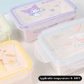 300/900ML Saniro Kuromi Cinnamoroll Lunch Box Cartoon Eco-friendly Bento Box Tableware Food Storage Container Portable. 