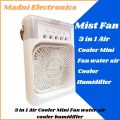 3-in-1 Portable Air Conditioner Fan Household - Mini Evaporative Cooler with Hydrocooling, Water Mist, 3 Speeds, and LED Light for Office or Home Use. 