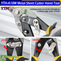 YTH-A10M Sheet Metal Snip Aviation Scissor Iron Plate Cut Shear StainlessSteel Integrated Ceiling Household tool industrial industry work Hand Tool by Electrica. 