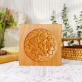 1PC Wood Cookie Mold with Flower Patterns,  3D DIY Carved Embossed Cookie Cutter Moulds for Baking, Fondant Biscuit. 