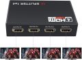 HDMI Splitter 4 port 2k 4k.HDMI Splitter 1 in 4 Out 4 Port 1x4 Full HD 1080P HDMI 1.4 Splitter Converter Support 3D 2K 4K Digital Audio Format. 