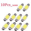 10Pcs/Lot C5W LED Bulb Festoon 31/36/39/41mm 12V 24V COB 6500K White Car Interior Dome Reading Lights Trunk License Plate Lamp T. 