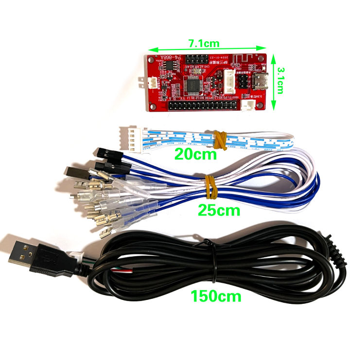 Joystick%20Encoder%20PCB%20Board%20USB%20Arcade%20Zero%20Delay%20Controller%20TO%20PC%20PS3%20PS4%20IOS%20One%20Player%20Wireless%20Bluetooth%20Without%20Battery%20-%20Image%207