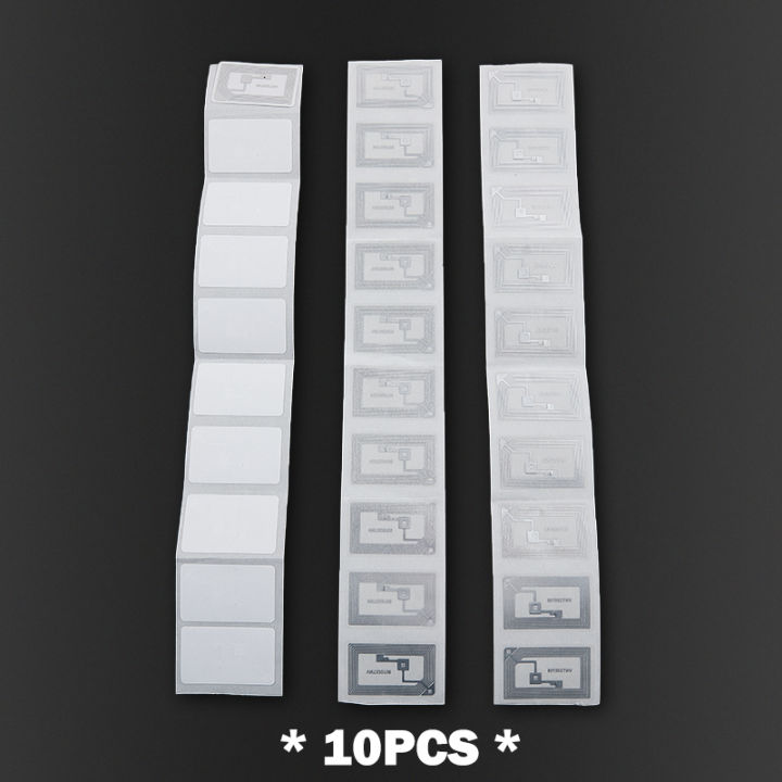 10pcs 13.56MHZ NFC RFID Programmer Chip Sticker Label Universal 25*40mm ...
