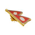 Nepali Flag Lapel Pin Badge, Solid Brass, Life Time Durability, Anti-spin Spur, For Patriotic Nepalese, Customised for Company/BFIs. 