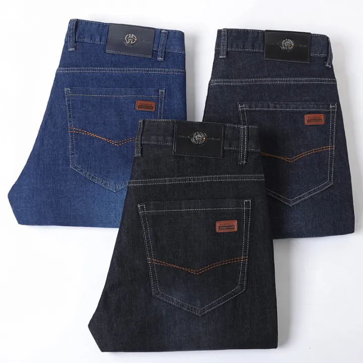 2025%20New%20Fashion%20Men's%20Casual%20Black%20Blue%20Cotton%20Jeans%20Classic%20Style%20Male%20Denim%20Trousers%20Stretch%20Slim%20Fit%20Pants%20Plus%20Size%2028-40%20-%20Image%202